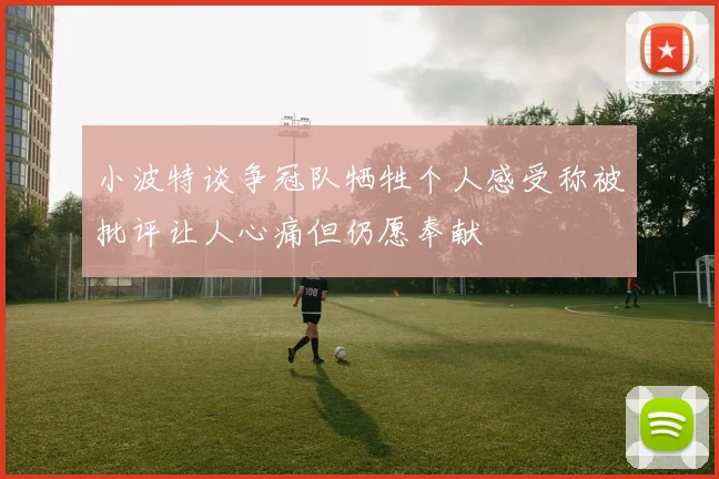 小波特谈争冠队牺牲个人感受称被批评让人心痛但仍愿奉献